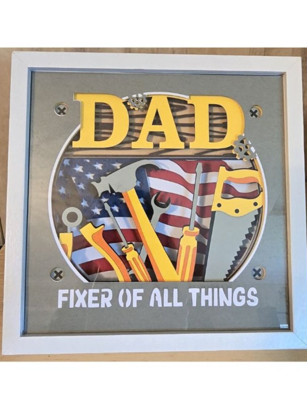 Handmade Father's Day Shadow Box